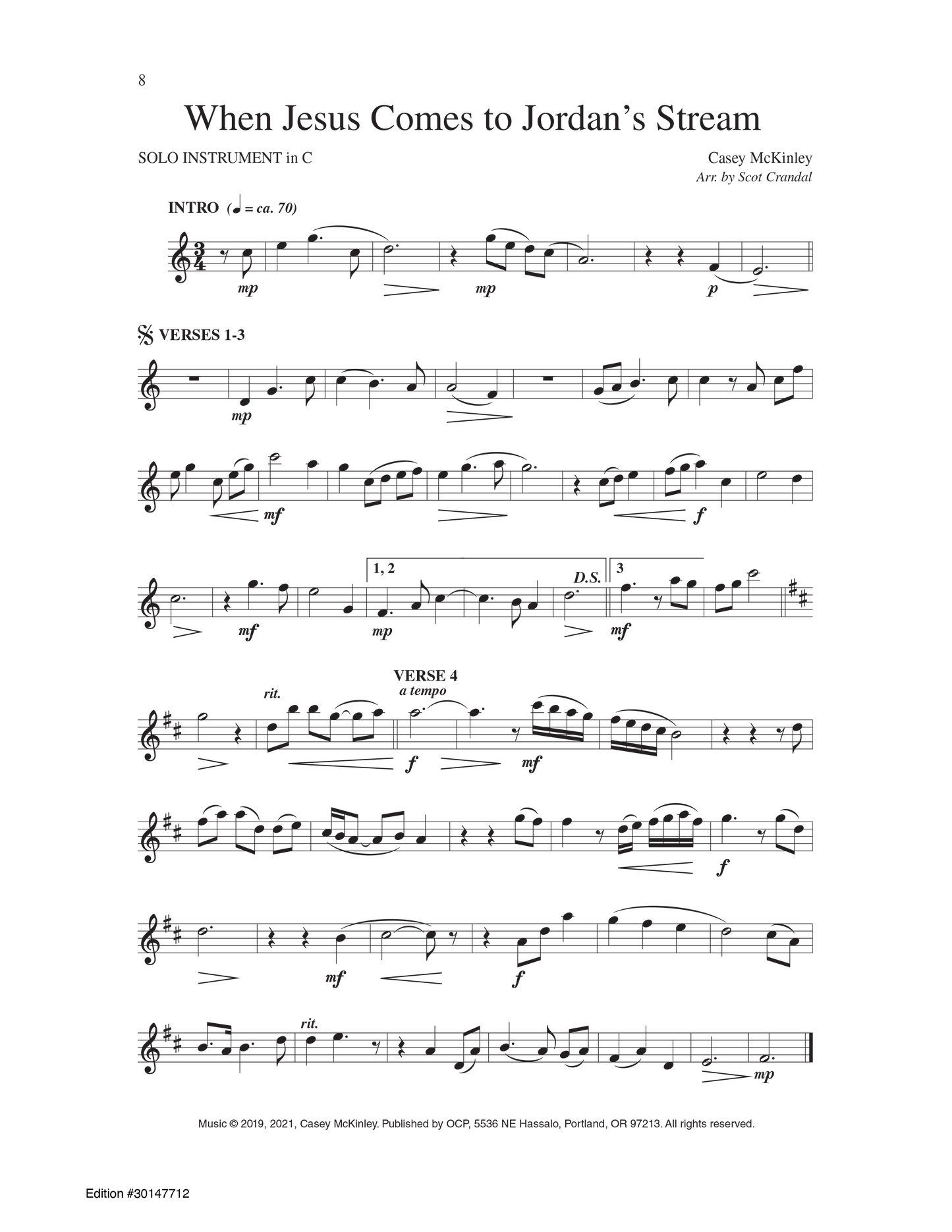 When Jesus Comes to Jordan's Stream