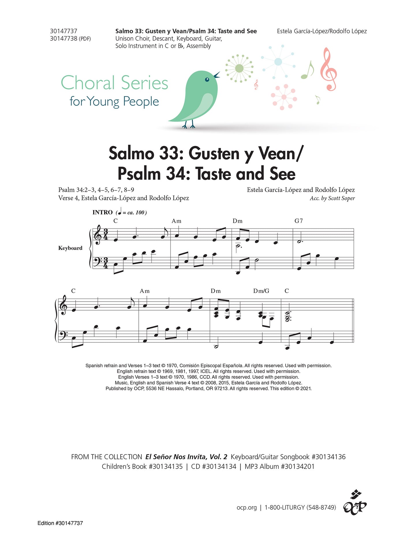 Salmo 33: Gusten y Vean/Psalm 34: Taste and See