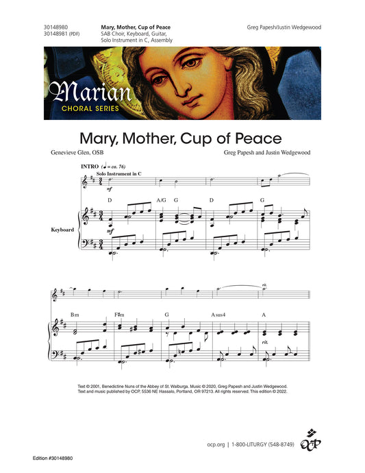 Mary, Mother, Cup of Peace
