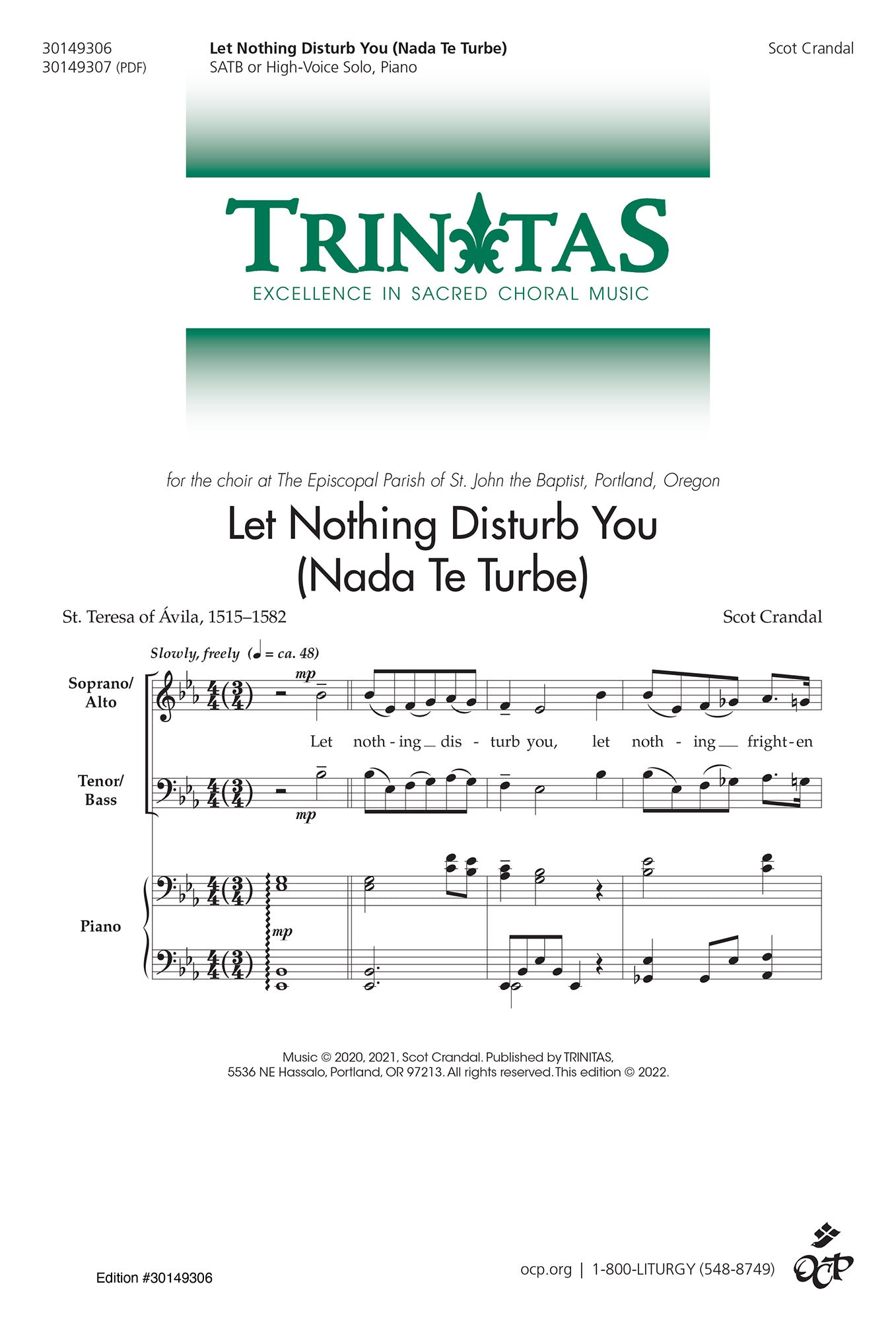 Let Nothing Disturb You (Nada Te Turbe)