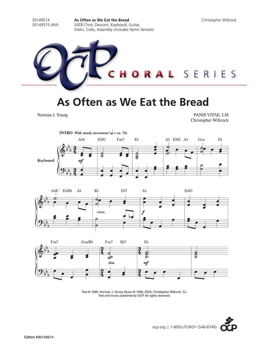 As Often as We Eat the Bread