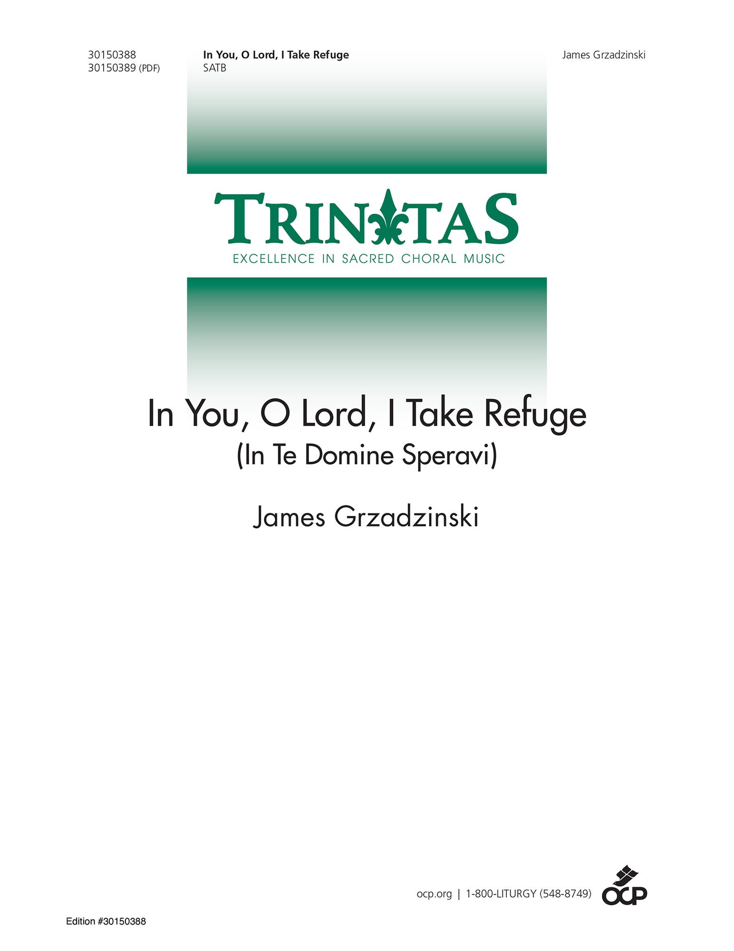 In You, O Lord, I Take Refuge