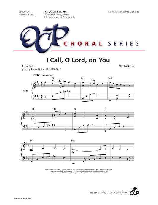 I Call, O Lord, on You