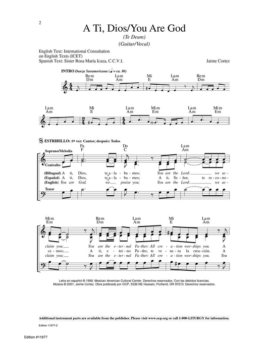 A Ti, Dios/You Are God (Te Deum)