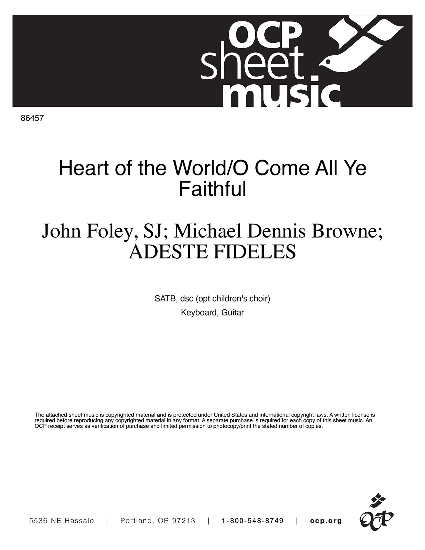 Heart of the World/O Come All Ye Faithful