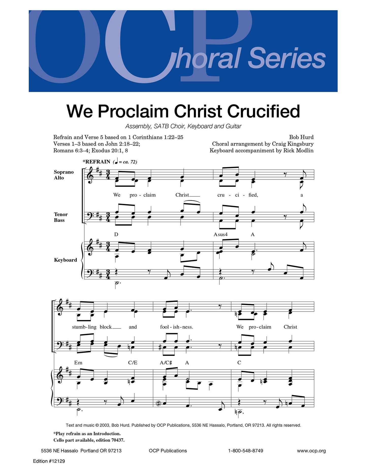 We Proclaim Christ Crucified