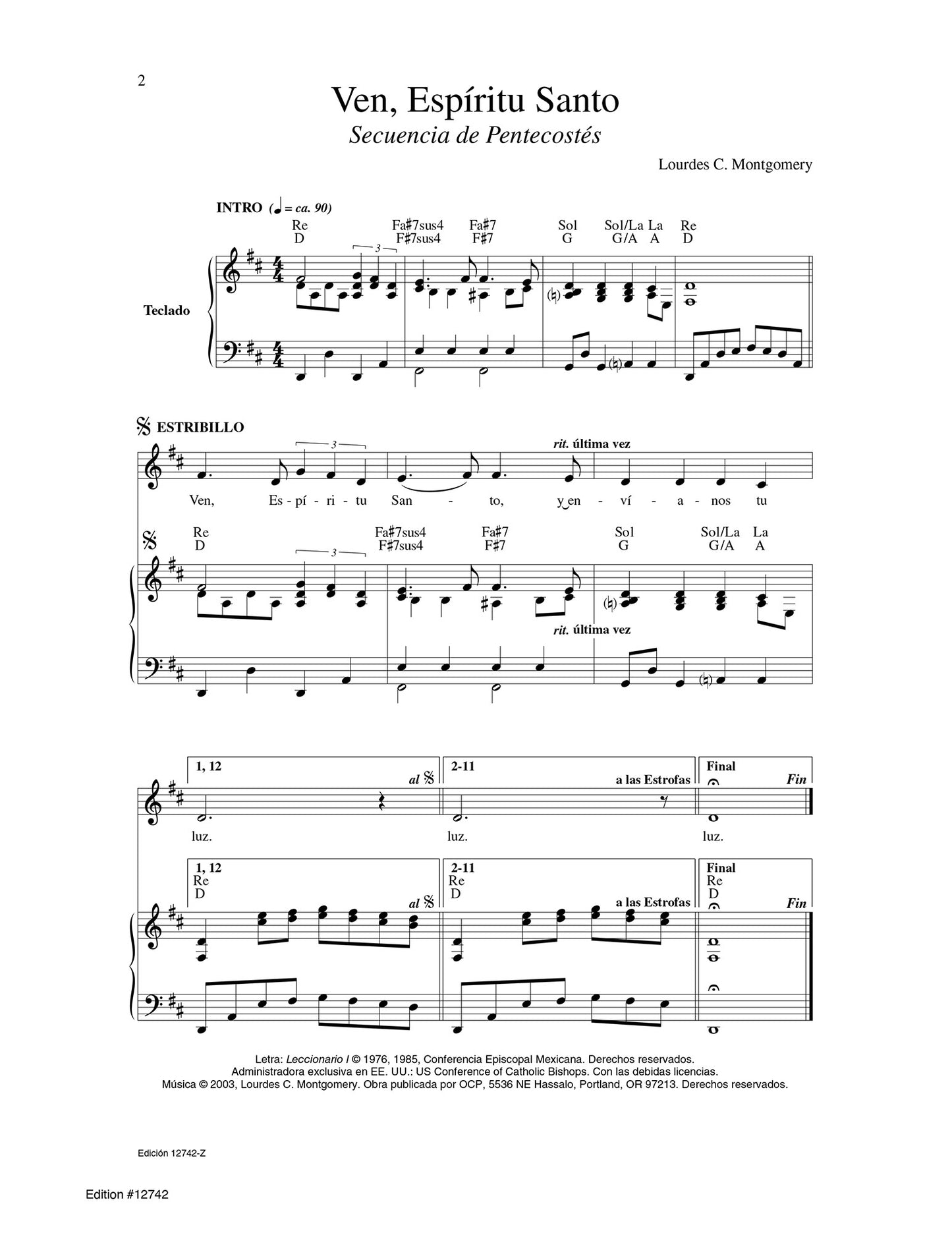 Ven, Espir’tu Santo (Secuencia de Pentecostés)