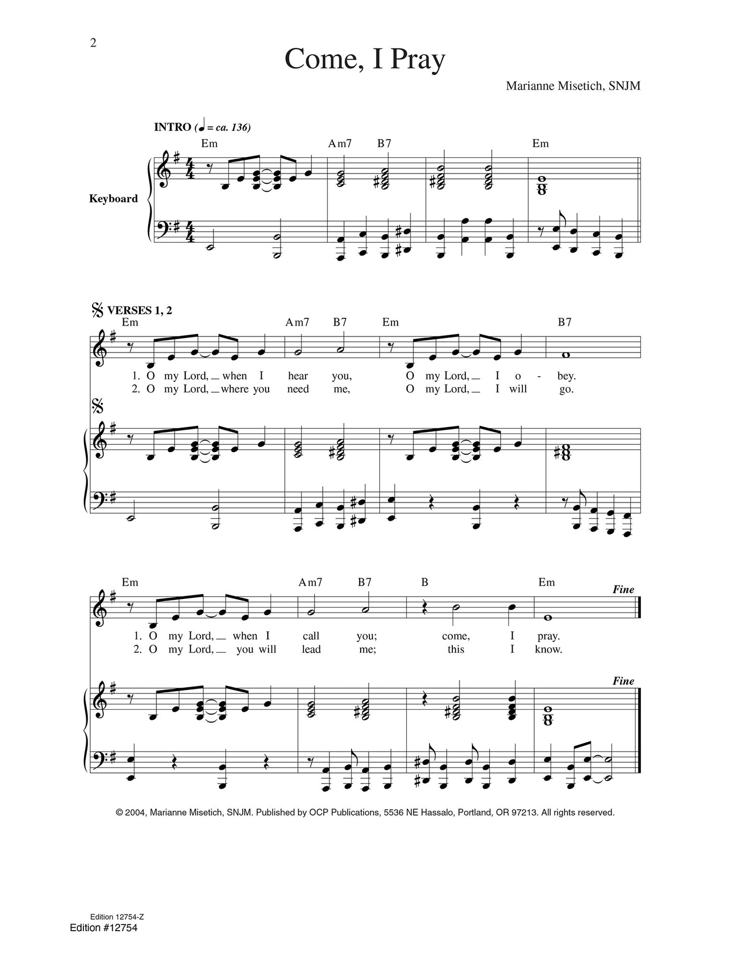 Come, I Pray/Jesus Is Lord, Alleluia