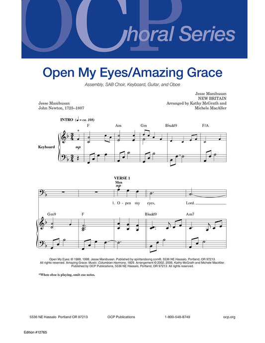 Open My Eyes/Amazing Grace