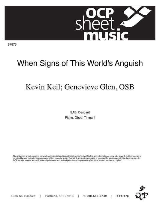 When Signs of This World's Anguish