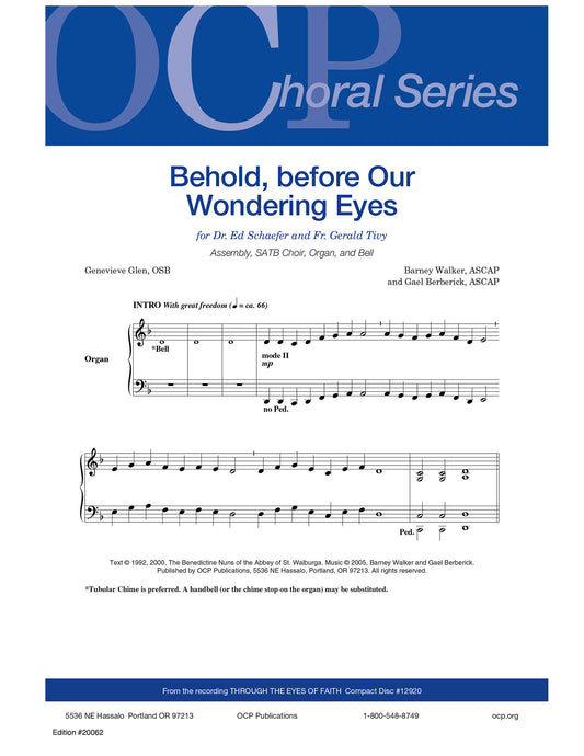 Behold, before Our Wondering Eyes