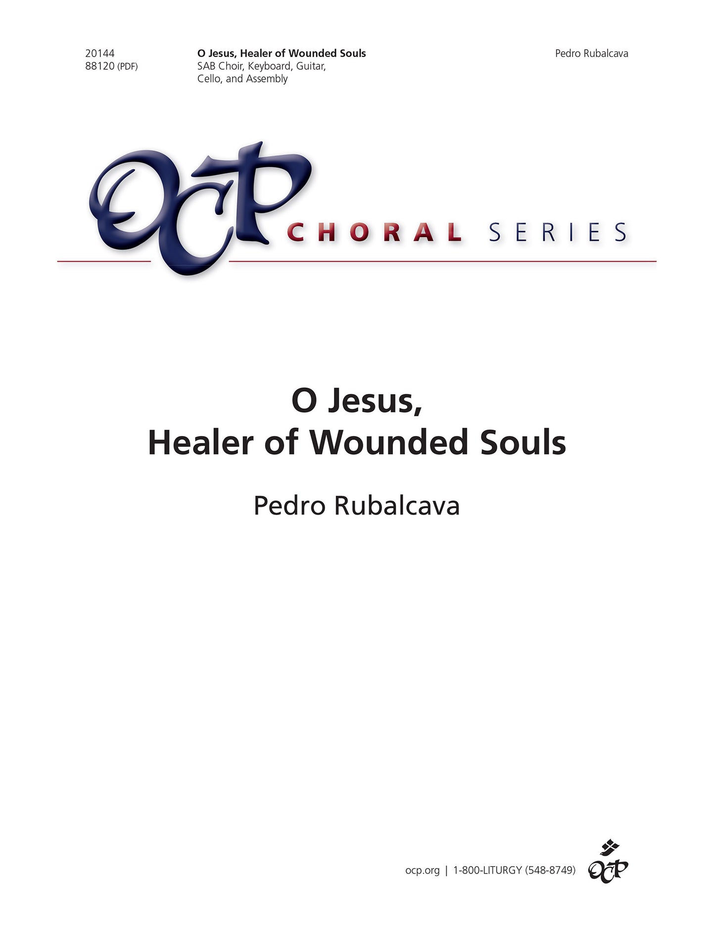 O Jesus, Healer of Wounded Souls