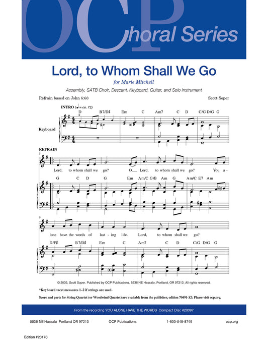 Lord, to Whom Shall We Go