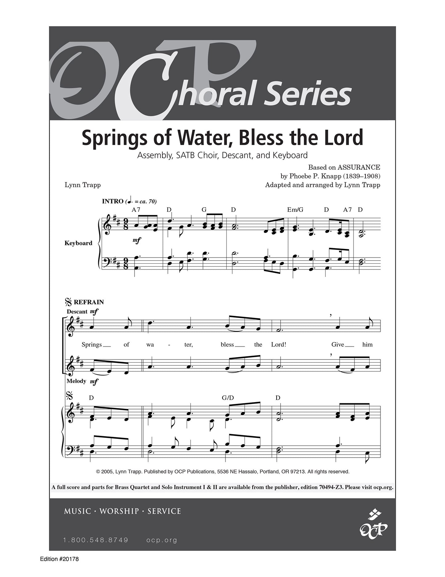Springs of Water, Bless the Lord