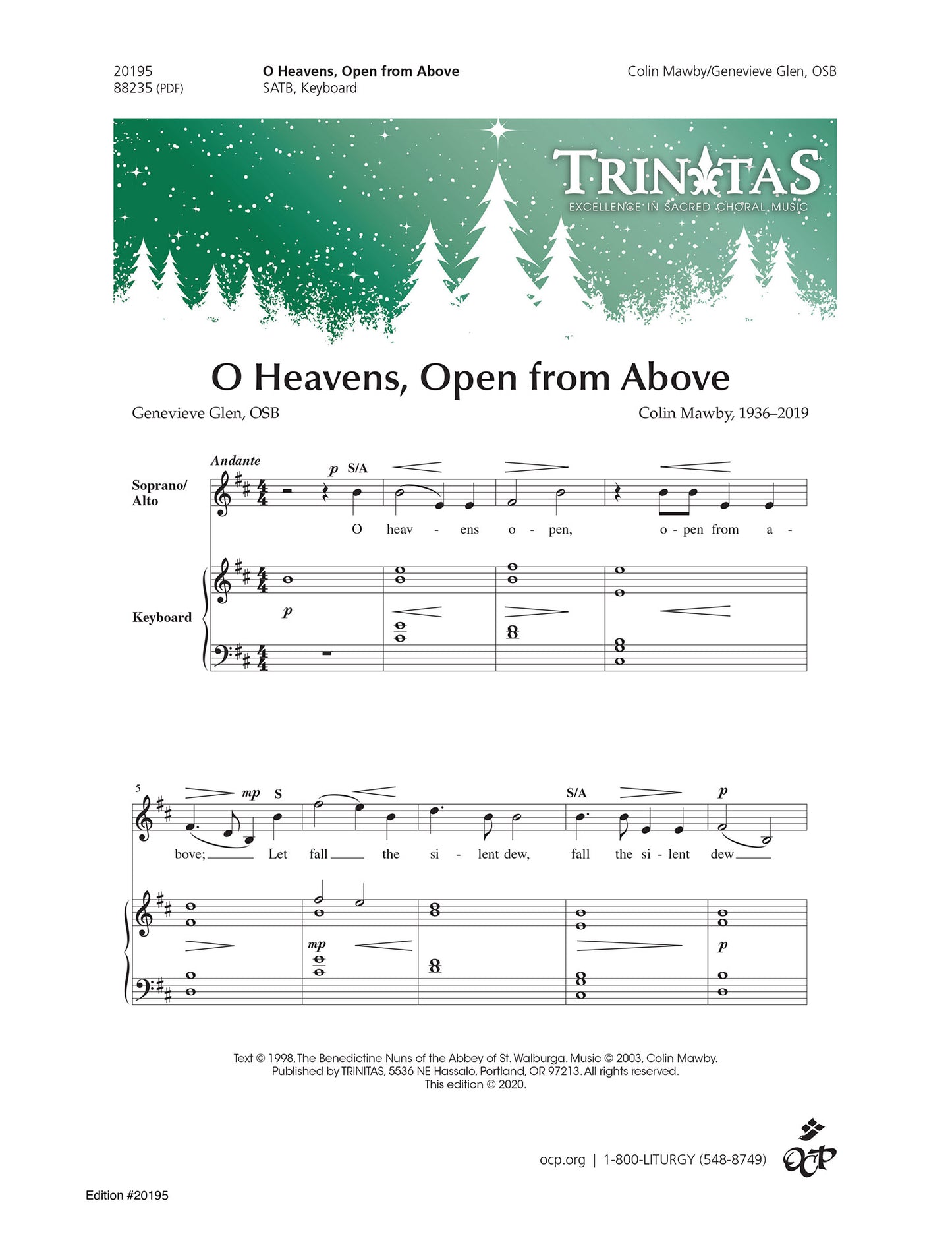 O Heavens, Open from Above