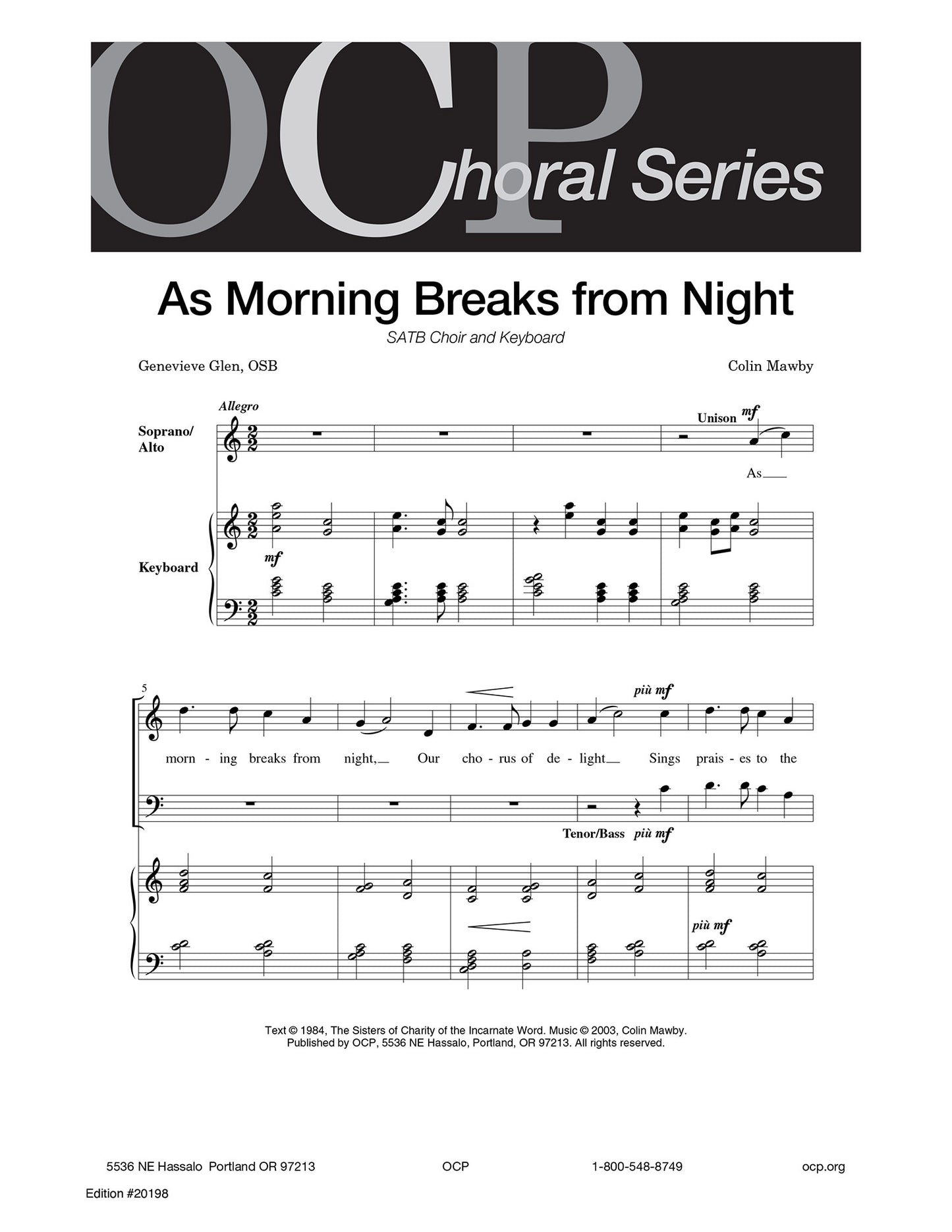 As Morning Breaks From Night