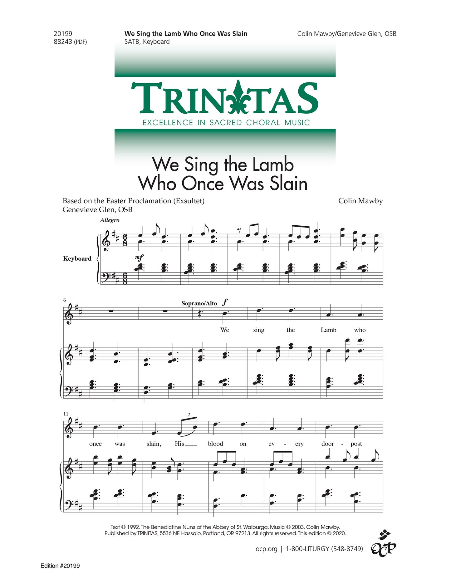 We Sing the Lamb Who Once Was Slain