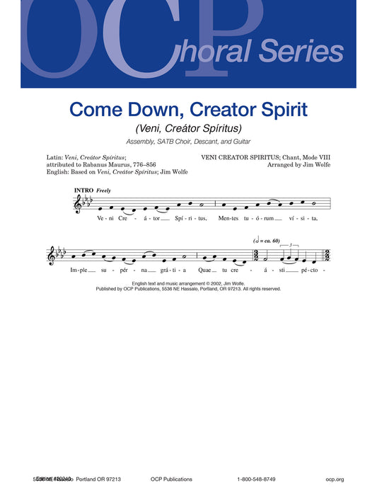 Come Down, Creator Spirit