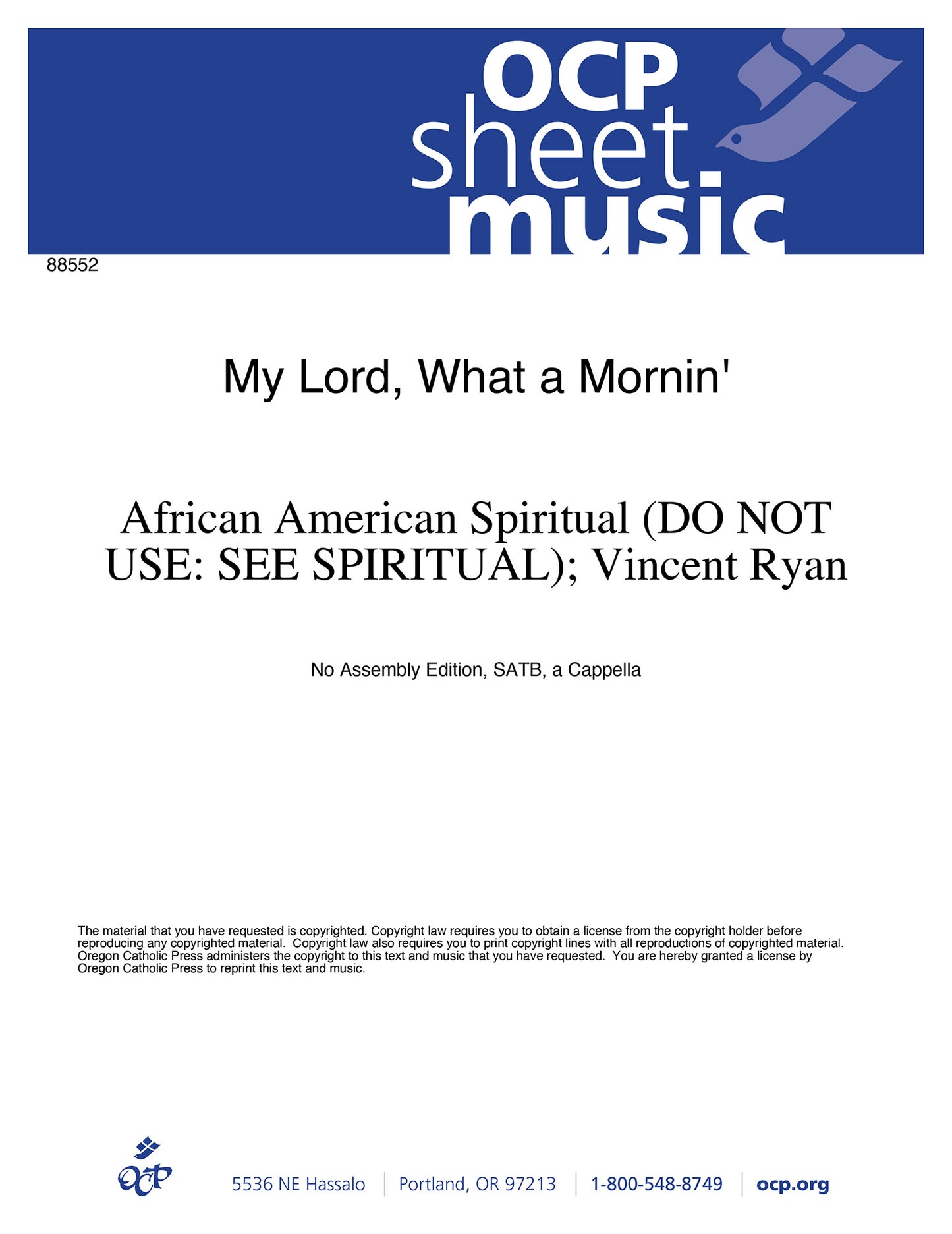 My Lord, What a Mornin'