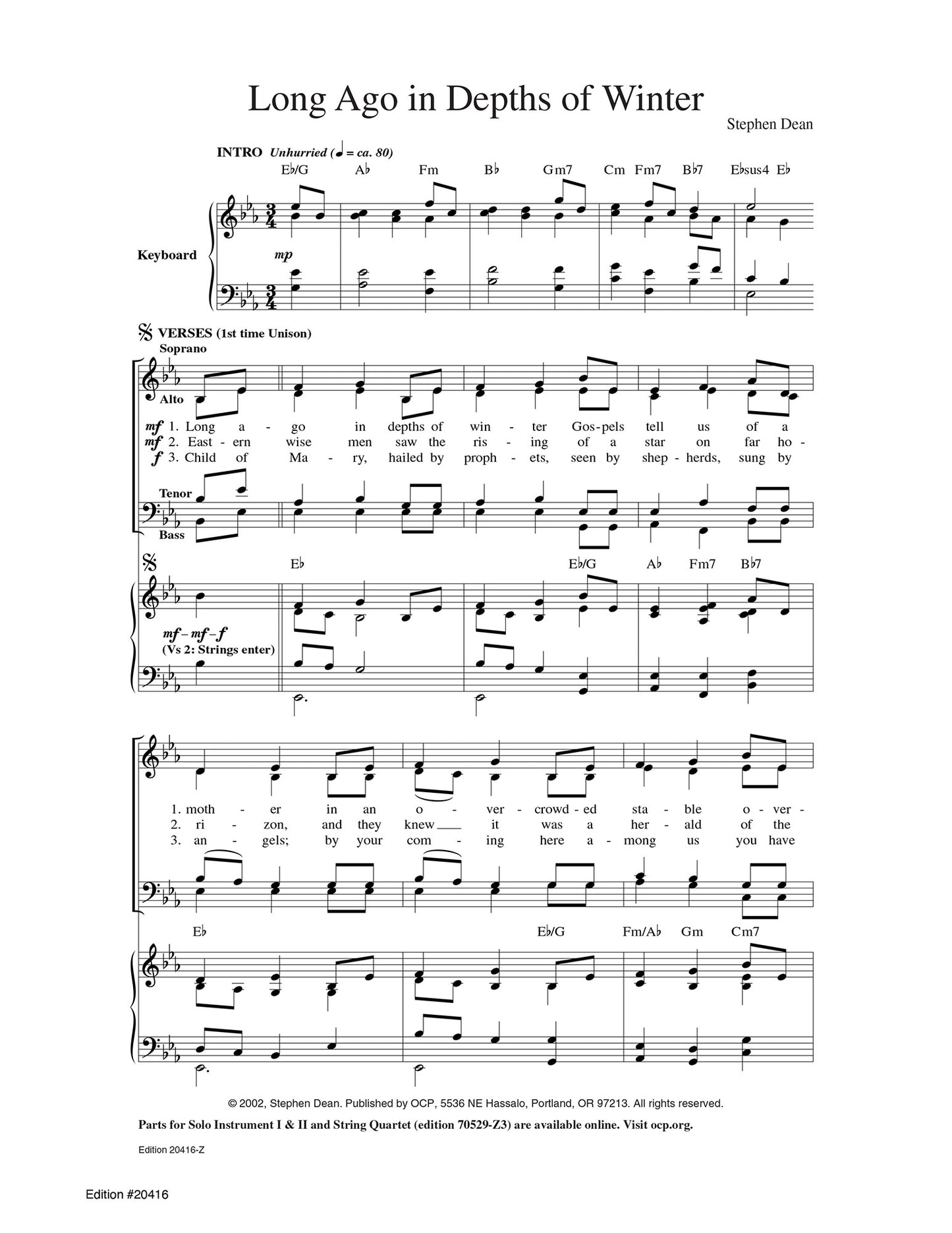 Long Ago in Depths of Winter