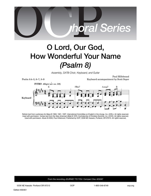 O Lord, Our God, How Wonderful Your Name