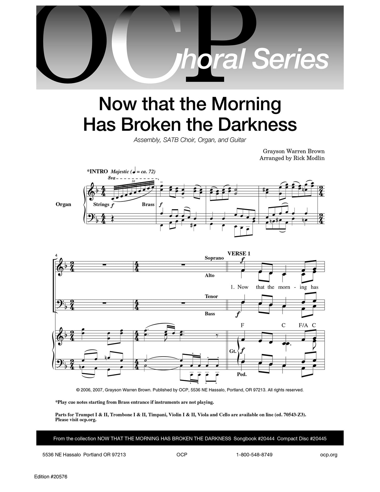 Now that the Morning Has Broken the Darkness