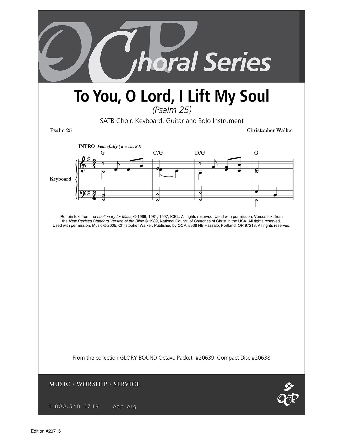 To You, O Lord, I Lift My Soul