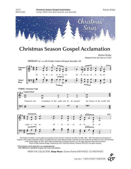 Christmas Season Gospel Acclamation
