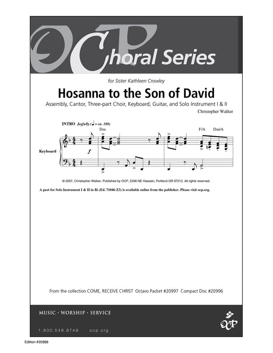 Hosanna to the Son of David
