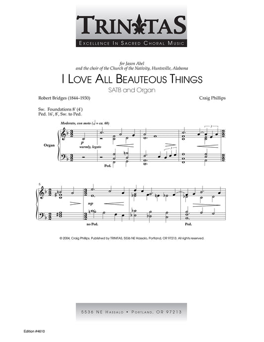 I Love All Beauteous Things