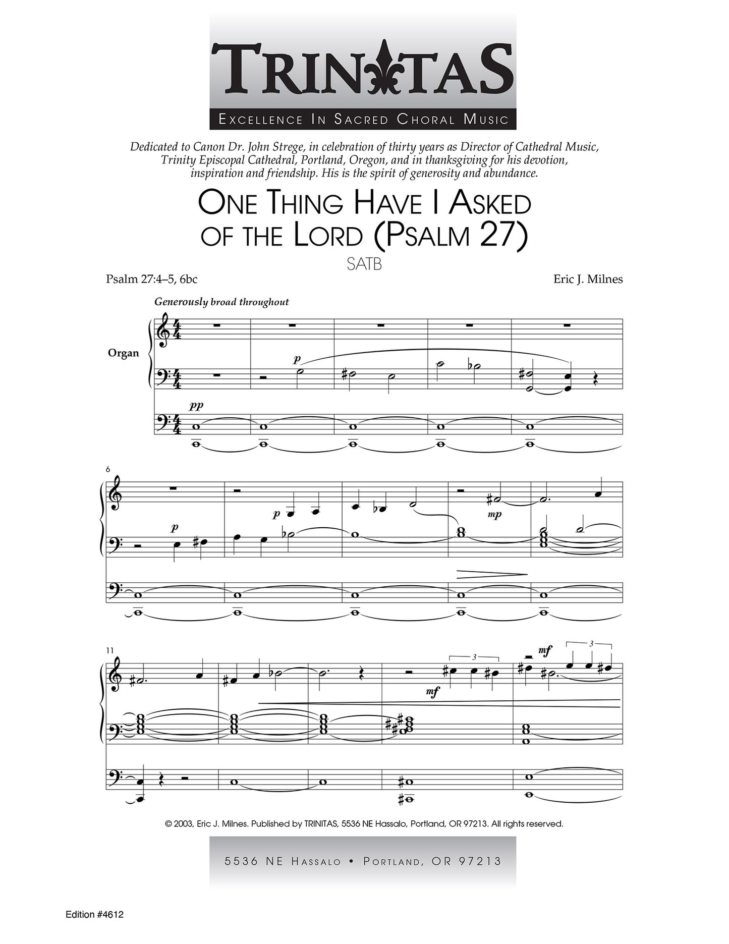 One Thing Have I Asked of the Lord (Psalm 27)