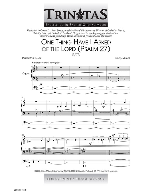 One Thing Have I Asked of the Lord (Psalm 27)